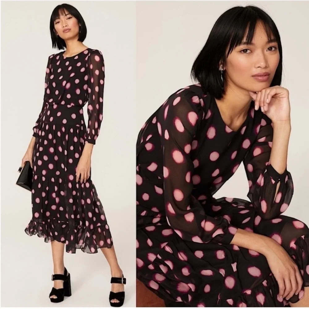 SALONI Isa Ruffle Dress - Picture 1 of 10